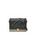 Braided Leather and Copper Crossbody Bag “Quadro” Cortina