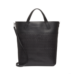 Braided Leather Tote Bag "Morasco" Black