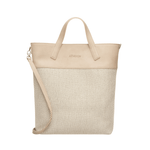 Braided Linen Tote Bag "Morasco" Beige