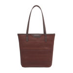 Braided Recycled Leather Shoulder Bag “Ban” Brown