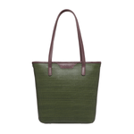 Braided Recycled Leather Shoulder Bag “Ban” Green