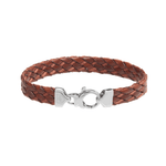 Bracelet en cuir et cuivre - Marron clair