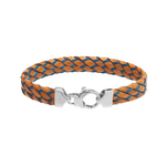 Bracelet en cuir et cuivre - Moutarde