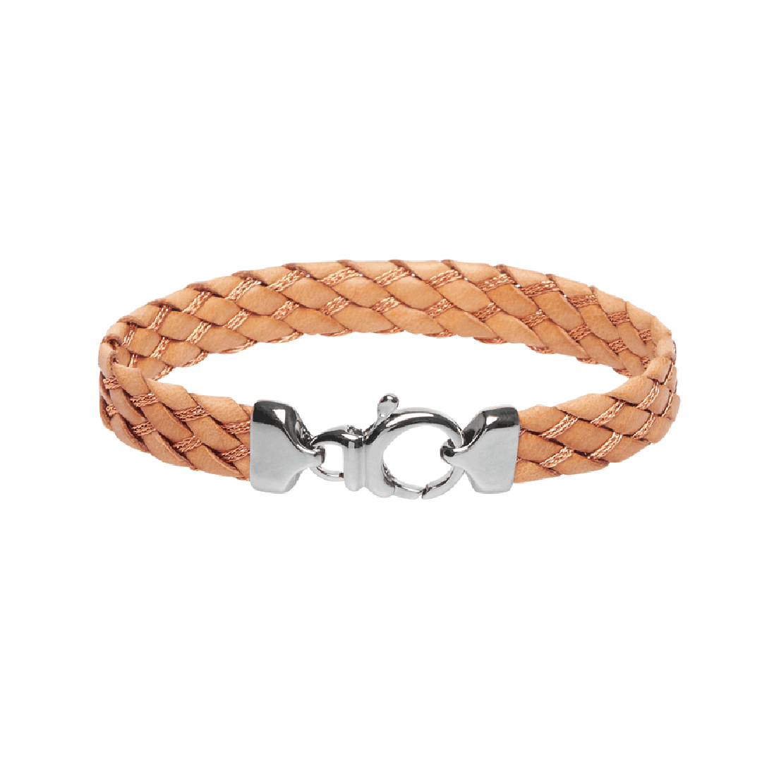 Bracelet en cuir et cuivre