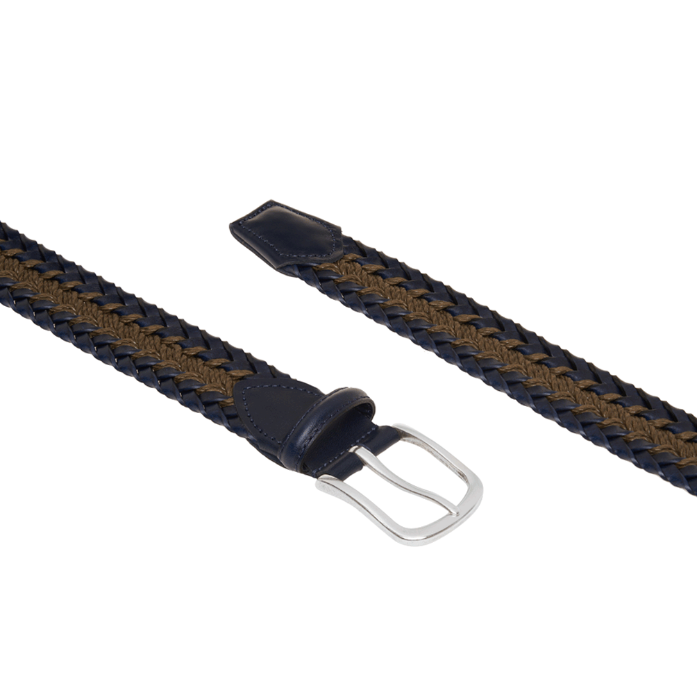 Cintura in pelle e cotone