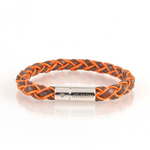 Round Leather and Cotton Bracelet