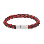 Bracelet rond en cuir et coton