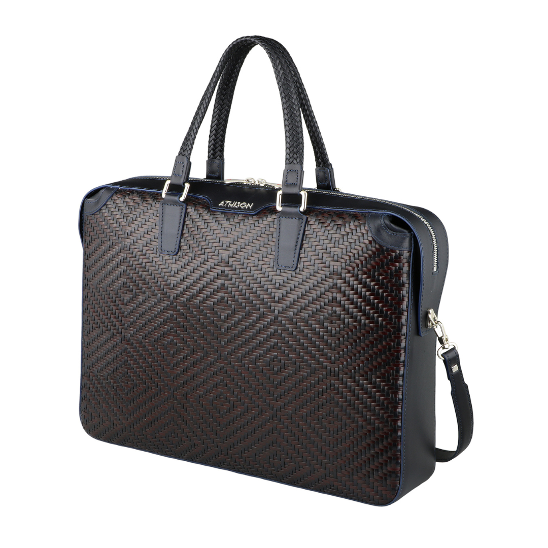 Braided Leather Business Bag "Premia Large"