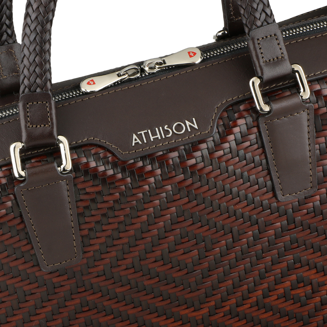 Braided Leather Business Bag "Premia Large"