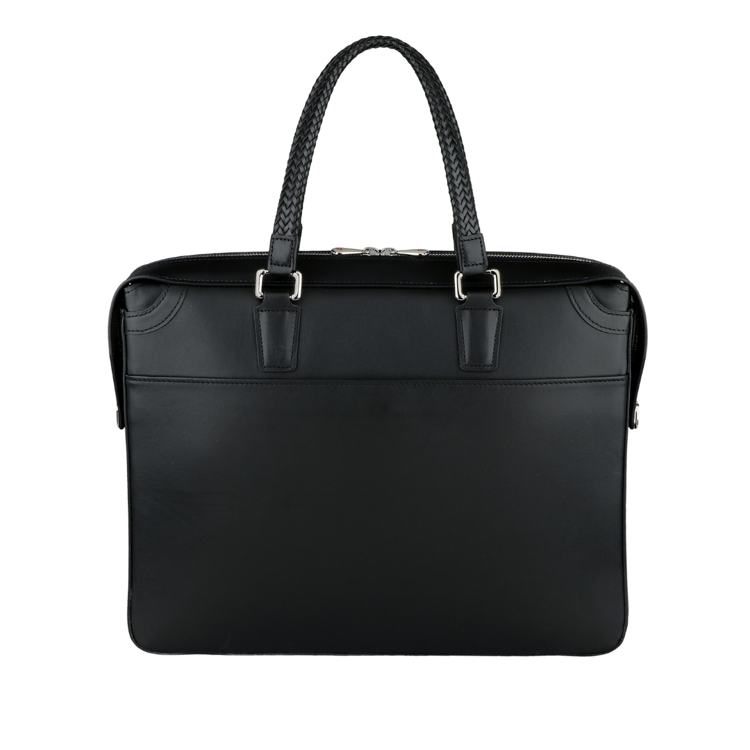 Braided Leather Business Bag "Premia Medium"