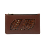 Braided Leather and Copper Flat Pochette