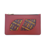 Pochette Plana Trenzada de Cuero y Cobre