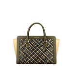 Braided Leather and Copper Handbag "Cistella" Evo