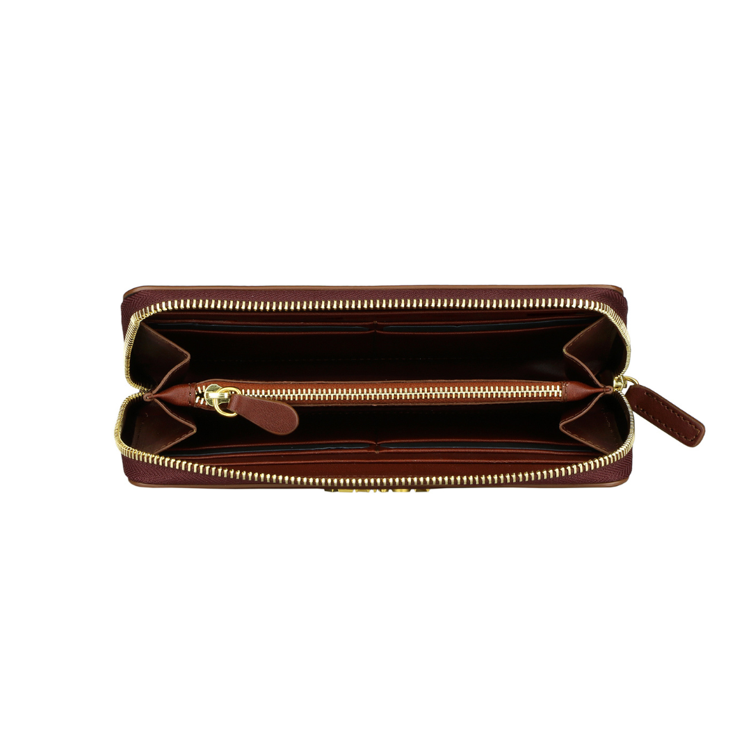 Braided Leather and Copper Wallet