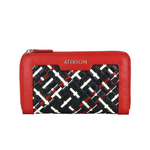 Cartera trenzada de cuero y cobre