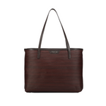 Braided Recycled Leather Shopping Bag "Ban"