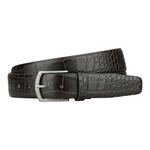 Embossed Crocodile Leather Belt