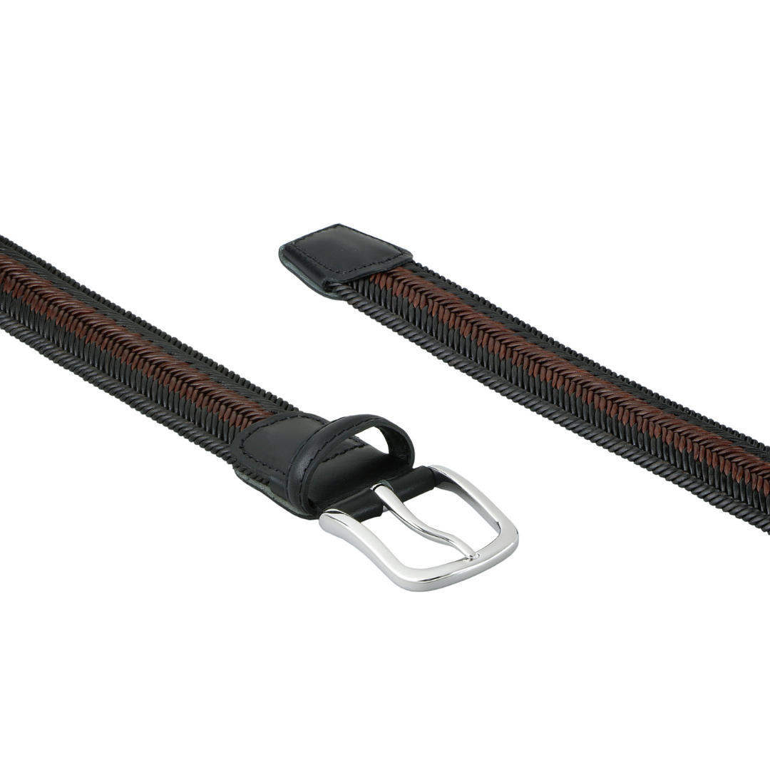 Leather Fishbone Stretch Belt Re-Circle