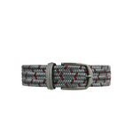 Leather and Rayon Stretch Belt