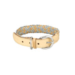 Leather and Reflector Dog Collar - Medium