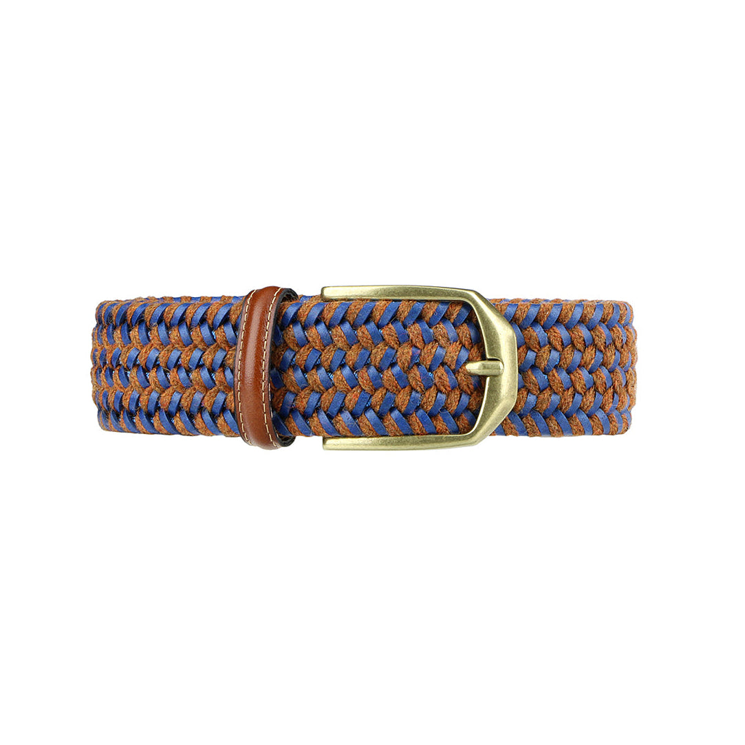 Ceinture extensible en cuir et laine