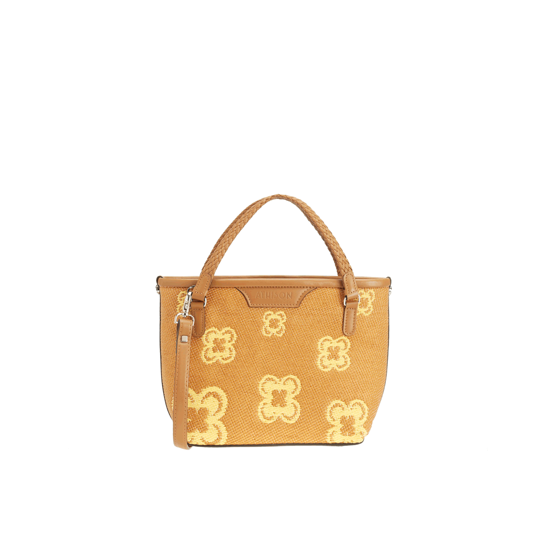 Braided Cotton Crossbody Bag "Ban Flower"