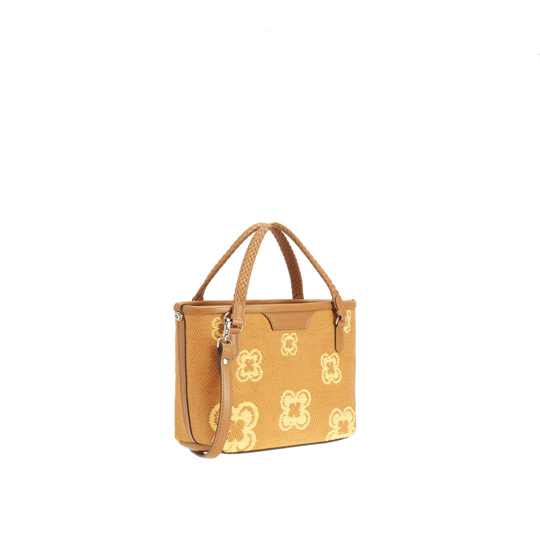 Braided Cotton Crossbody Bag "Ban Flower"