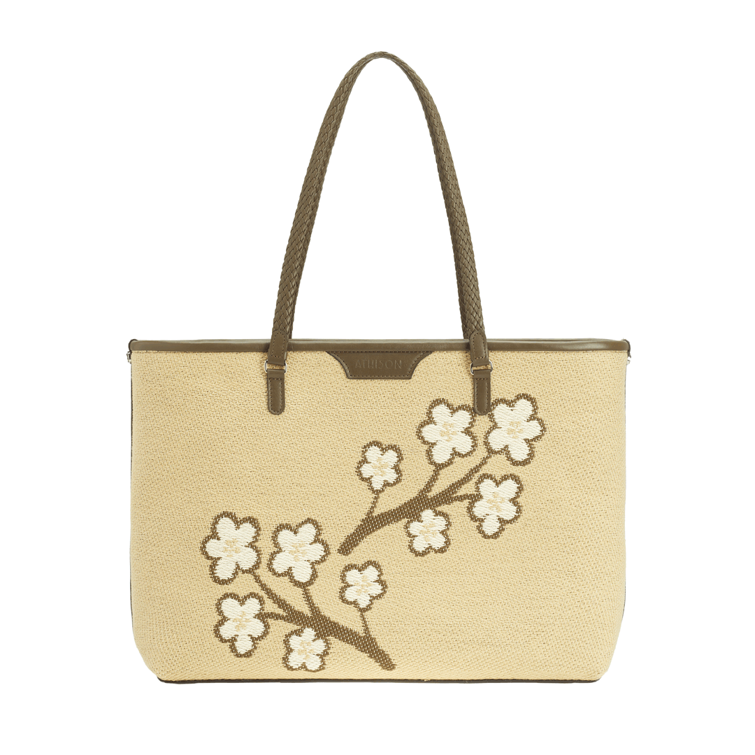 【新品未使用】Braid Rattan Tote Bag Oversized Rattan Tote Bag - Borneo – soHza sister fairtrade