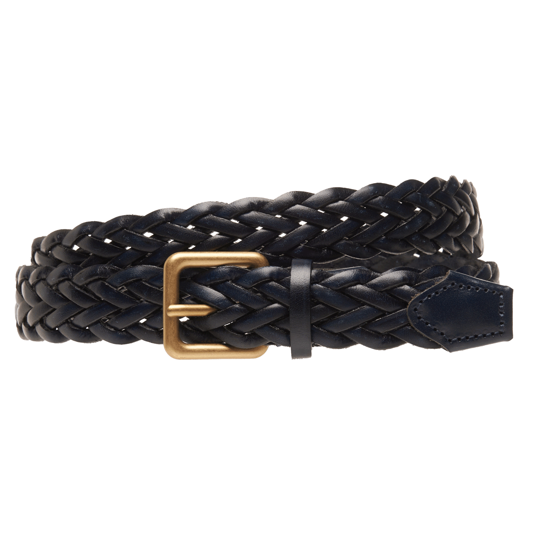 Braided Leather Belt No Holes | Athison Made in Italy – Athison