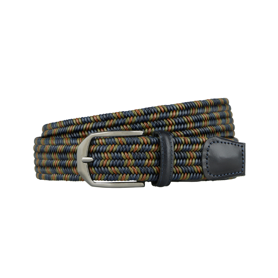 Leather Elastic Belt Re-Circle Multicolor