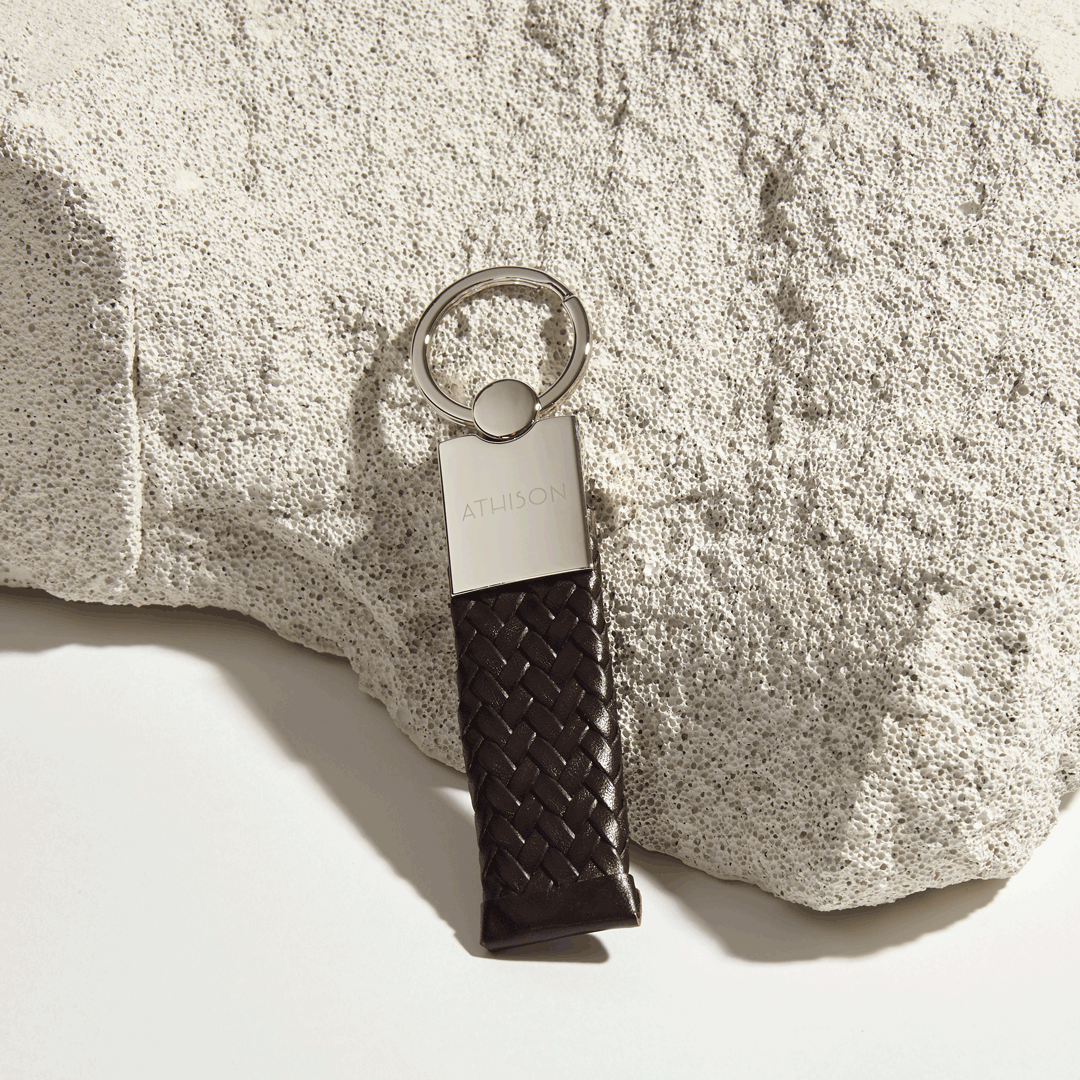 Leather Tubular Keyring