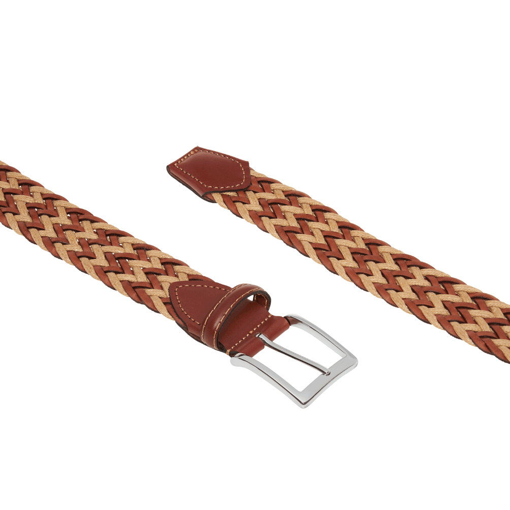 Leather and Linen Belt