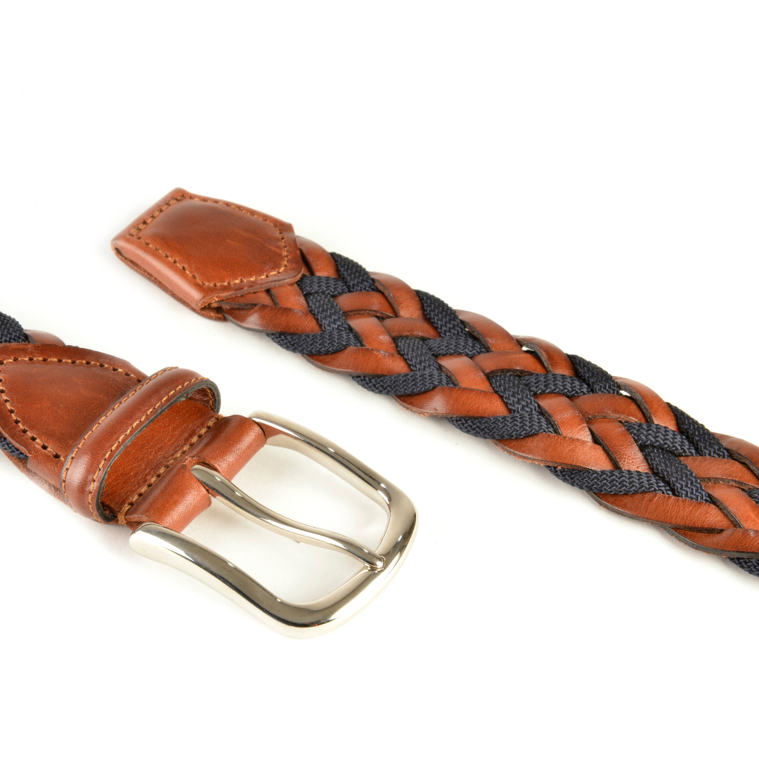 Leather and Rayon Belt