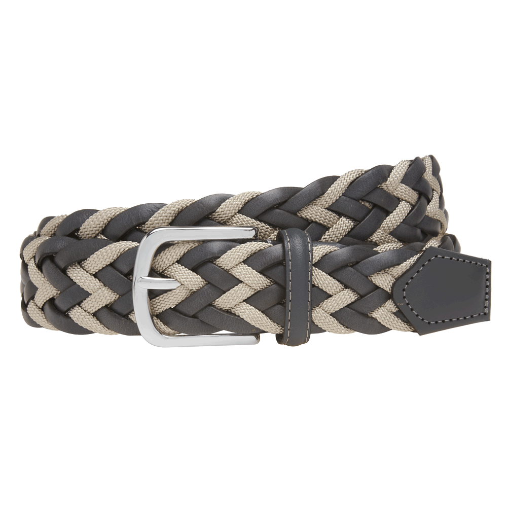 Ceinture en cuir et rayonne