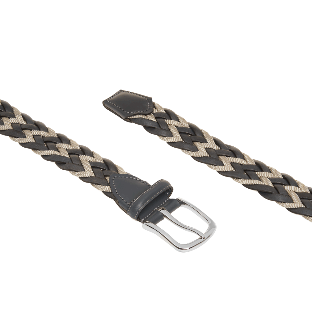 Ceinture en cuir et rayonne