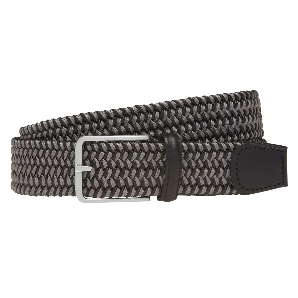 Leather and Rayon Stretch Belt Re-Circle