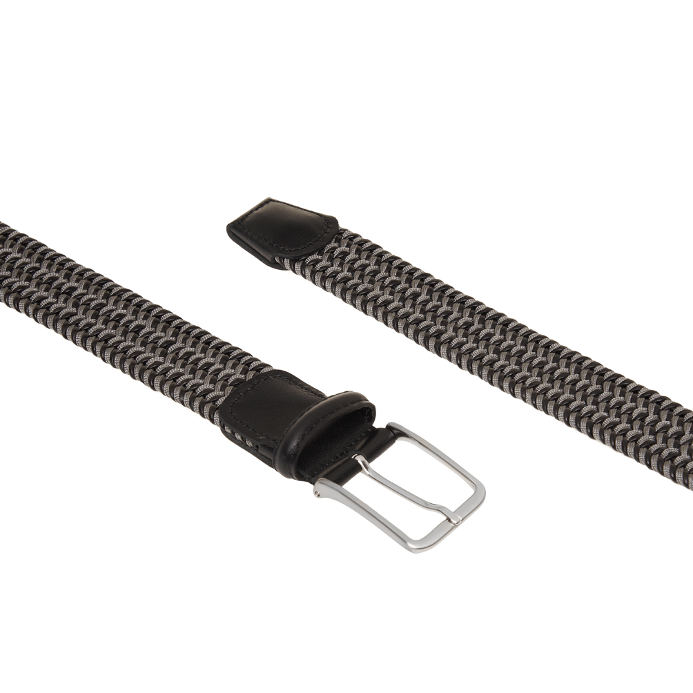 Leather and Rayon Stretch Belt Re-Circle