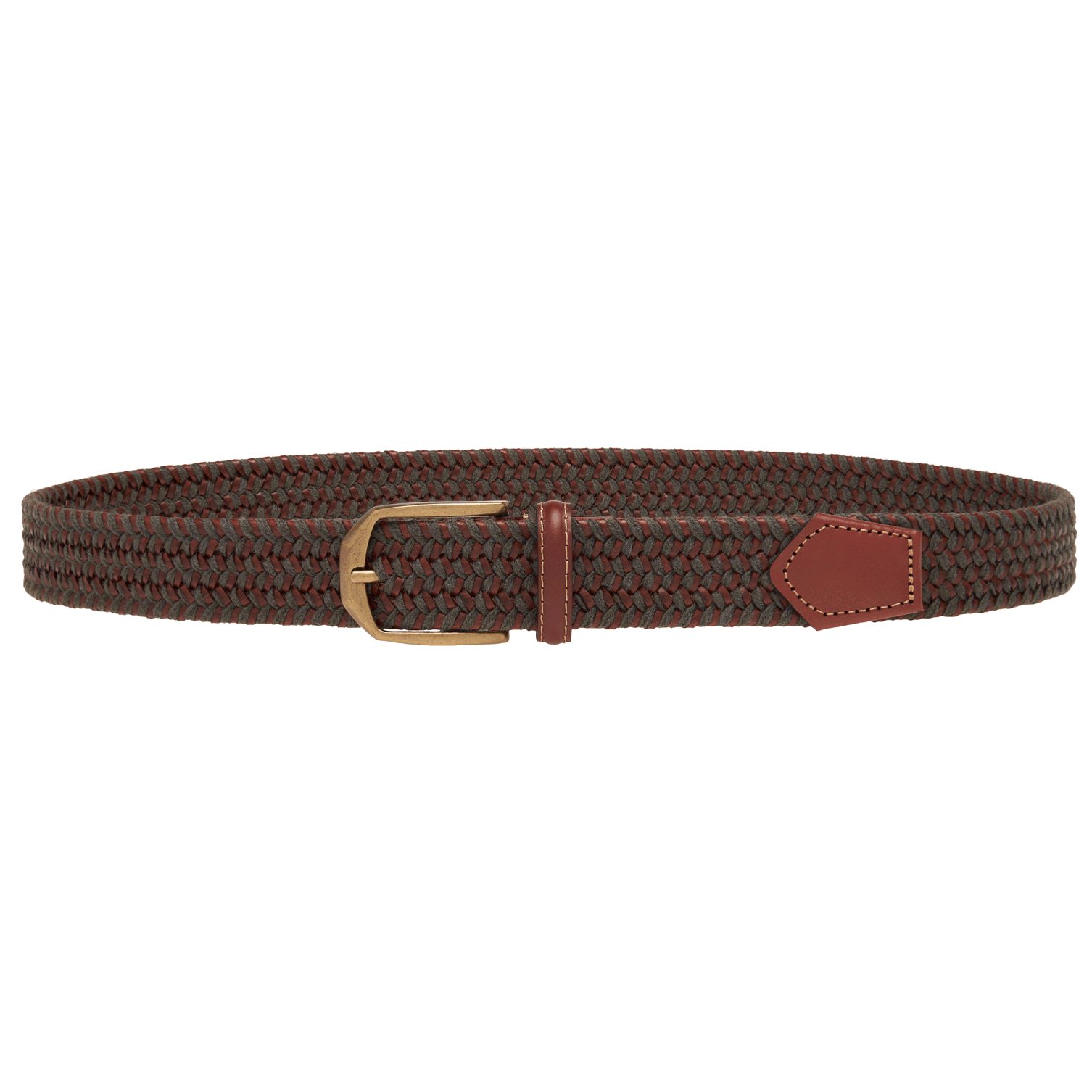 Leather and Wool Stretch Belt