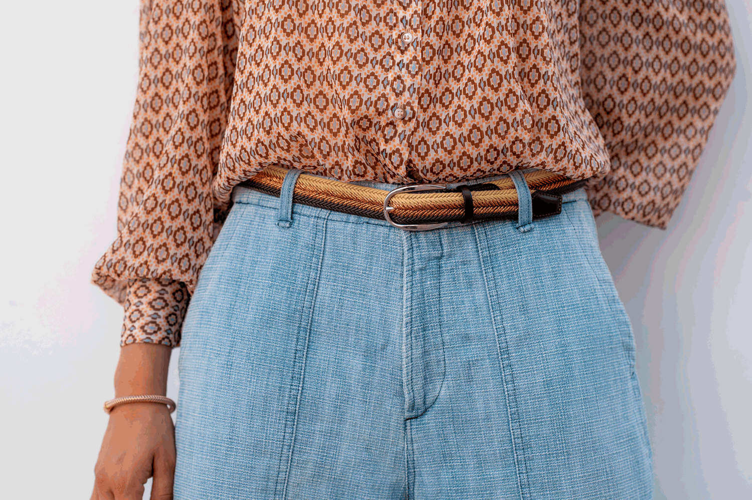 Lurex and Waxed Cotton Belt