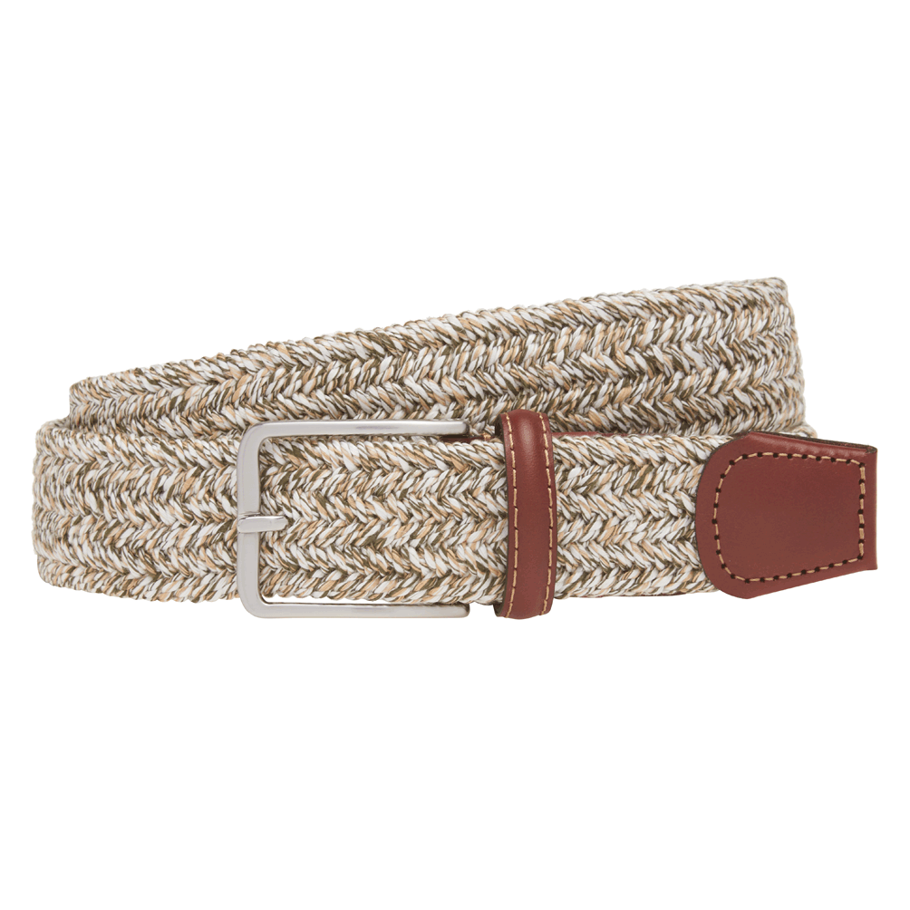 Melange Fabric Stretch Belt