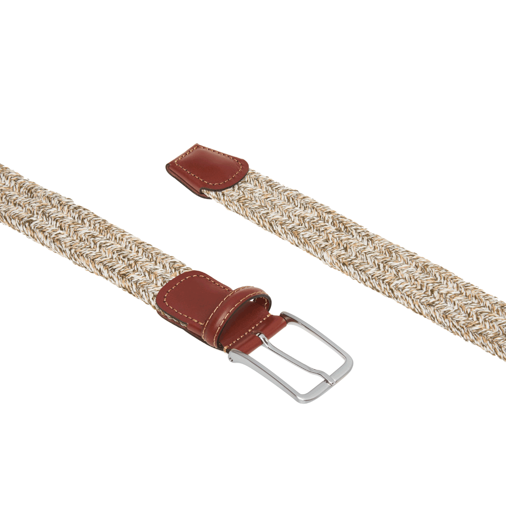 Melange Fabric Stretch Belt