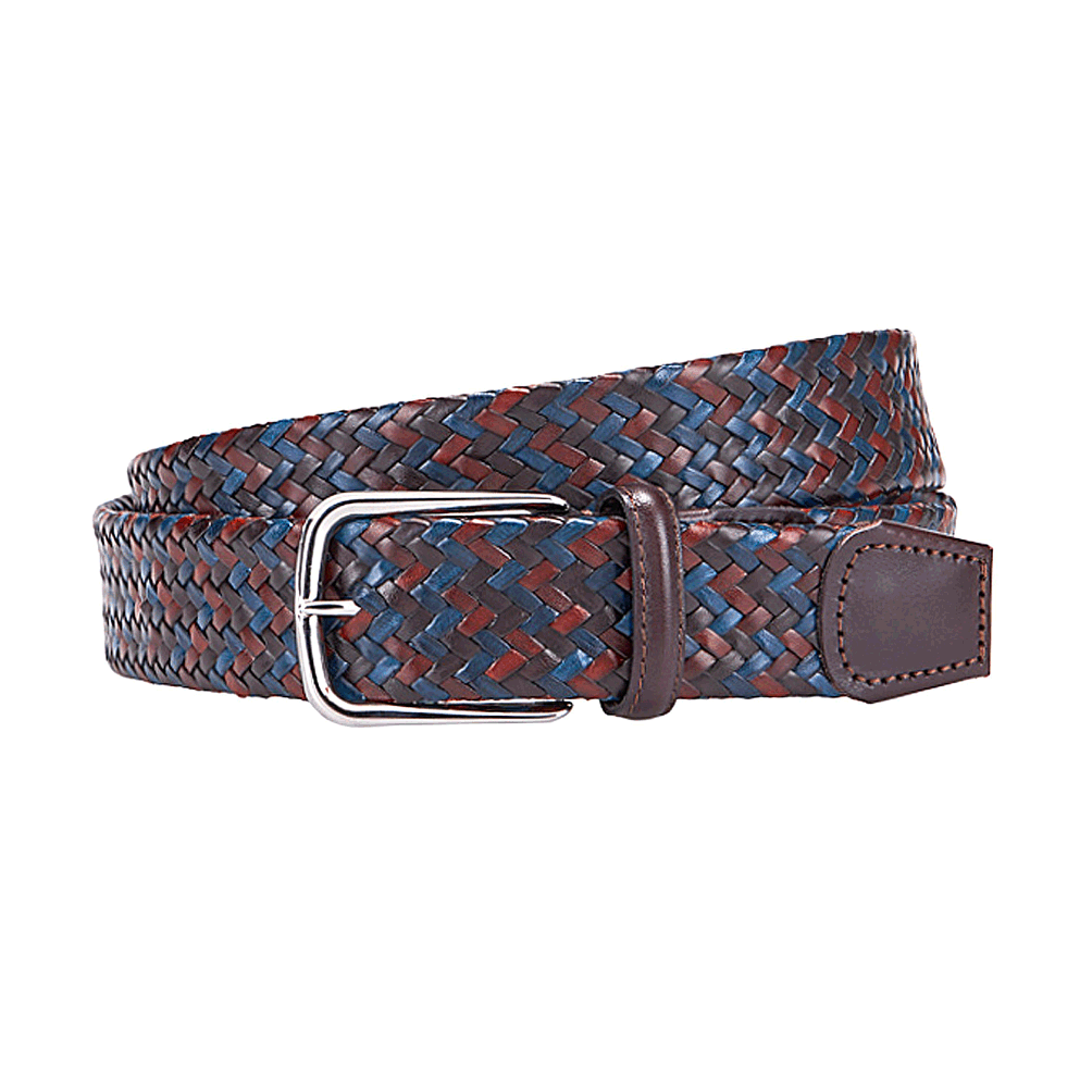 Multicolor Leather Tubular Belt