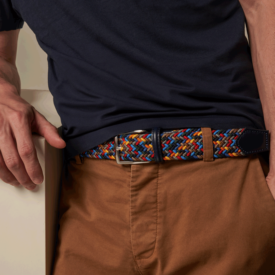 Rayon Stretch Belt Multicolor Autumn