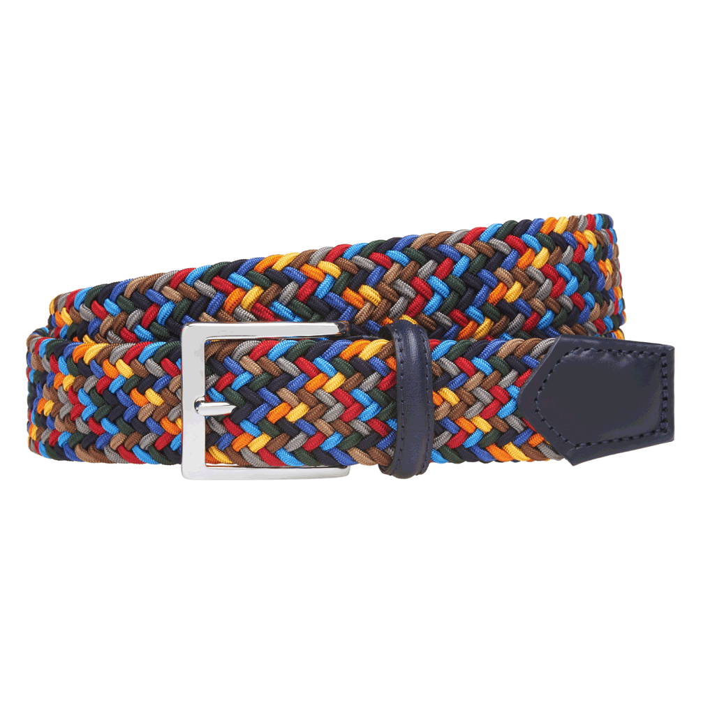 Rayon Stretch Belt Multicolor Autumn