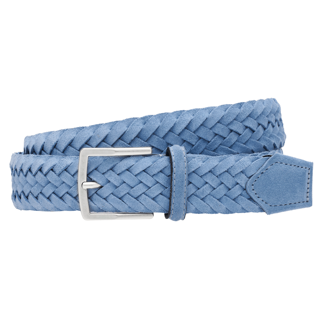 Braided Suede Belt Sea