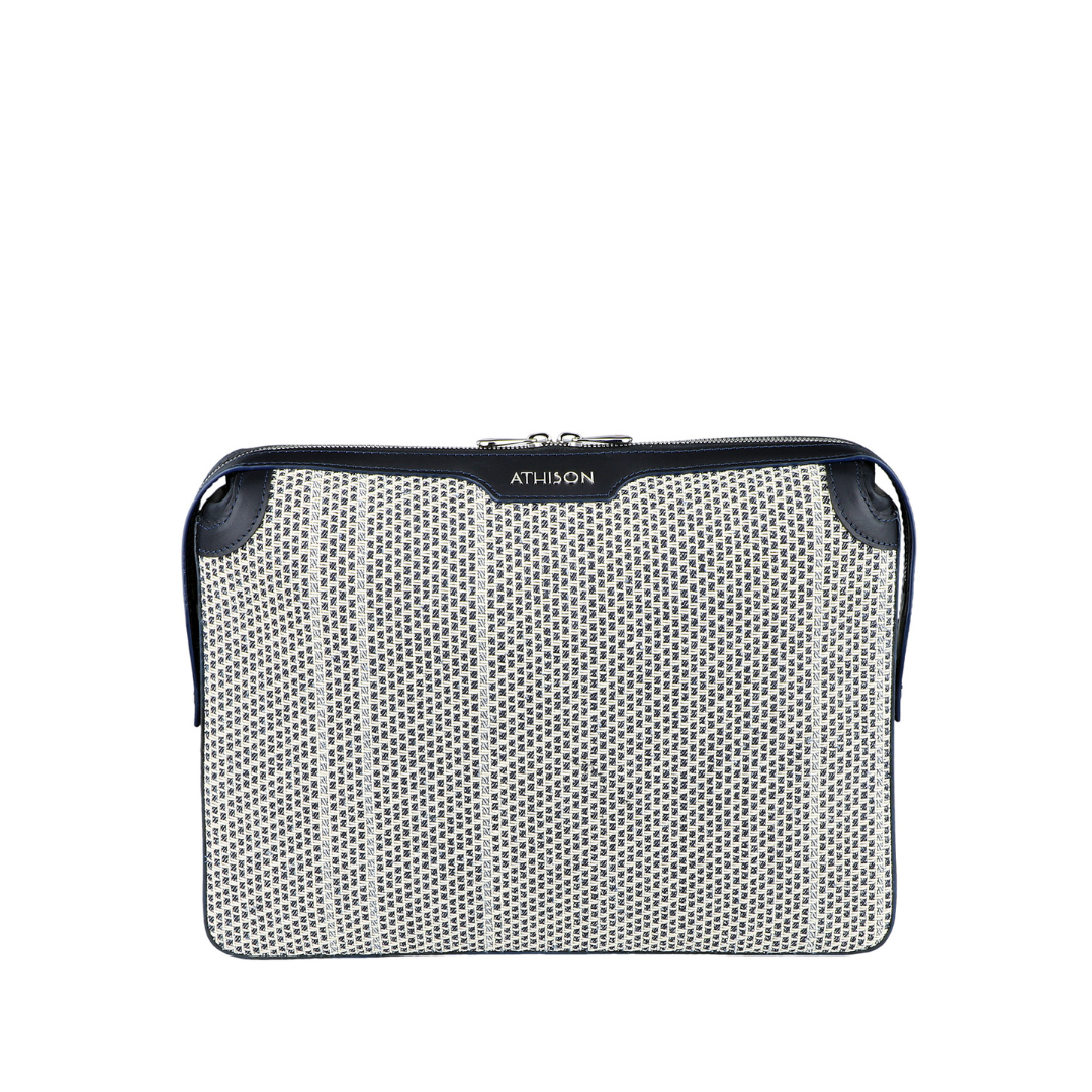 Braided Cotton and Denim Document Portfolio "Sogno"