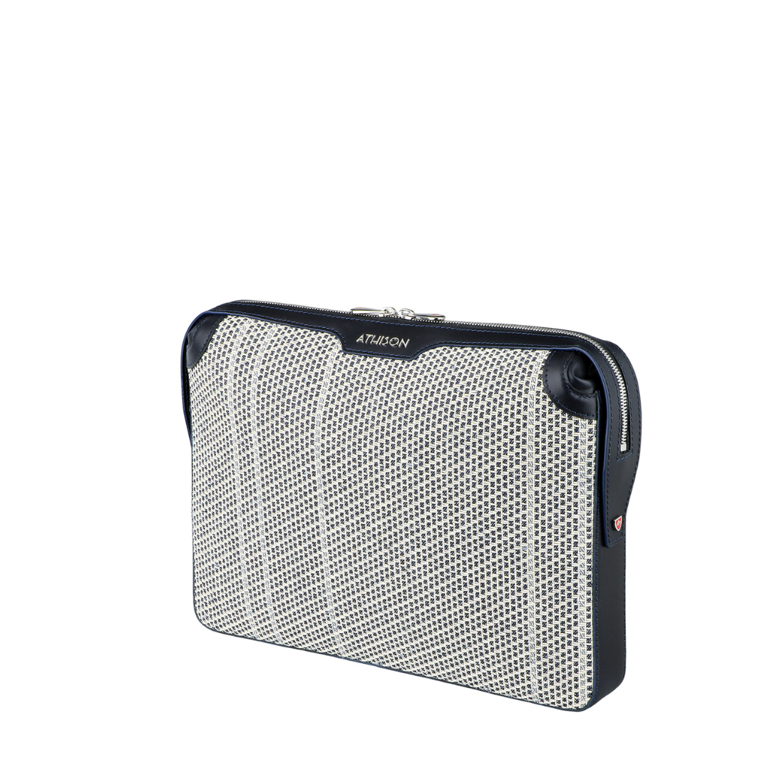 Braided Cotton and Denim Document Portfolio "Sogno"