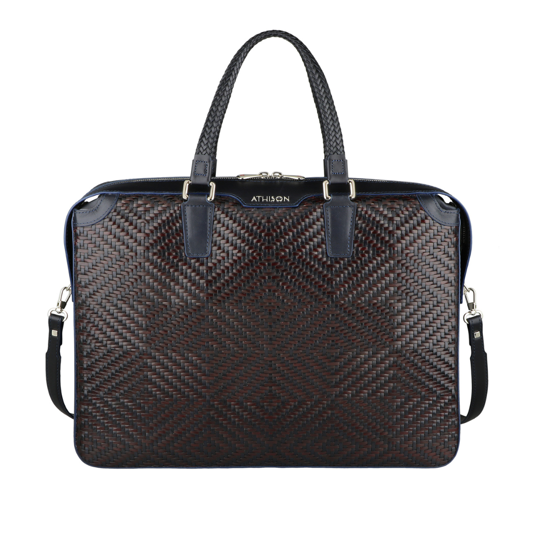 Braided Leather Business Bag "Premia Large"