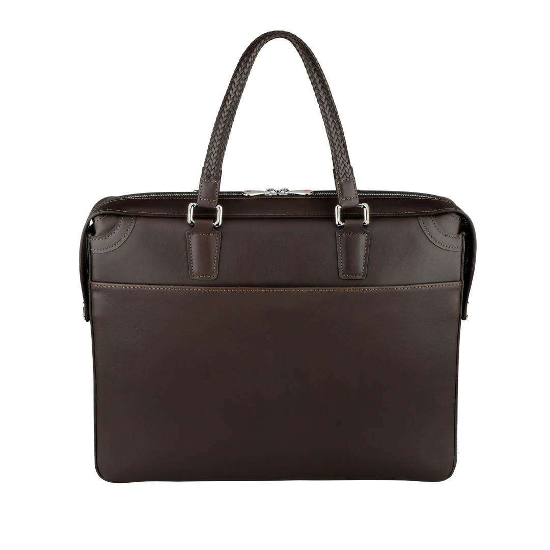 Braided Leather Business Bag "Premia Medium"