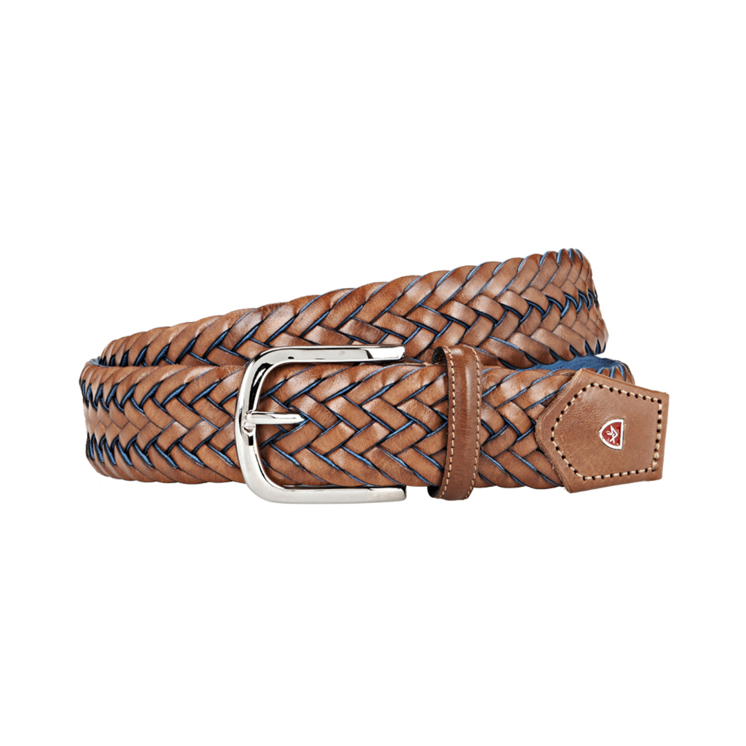 Braided Leather and Cotton Belt